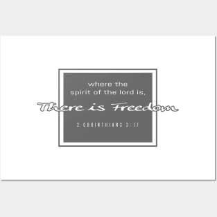 Where The Spirit Of The Lord Is, There Is Freedom - 2 Corinthians 3:17 | Bible Quotes Posters and Art